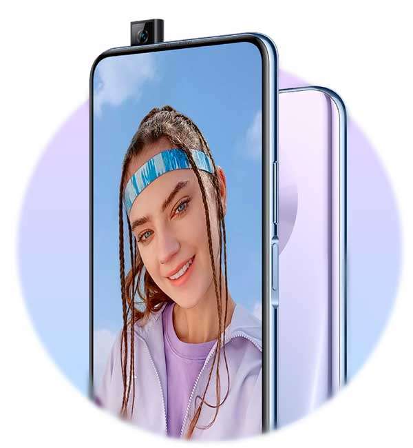 Huawei y9a cámara retráctil