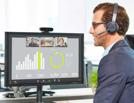 Logitech Zone Wired, audífonos para el trabajo en casa