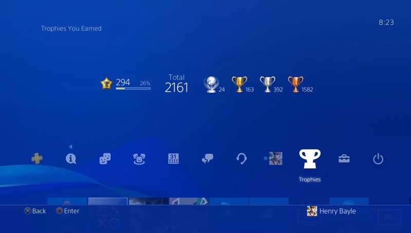 Nueva actualización en los trofeos de PS