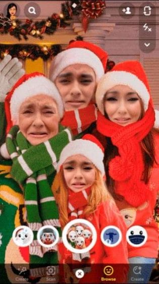 Lentes Navidad Snapchat