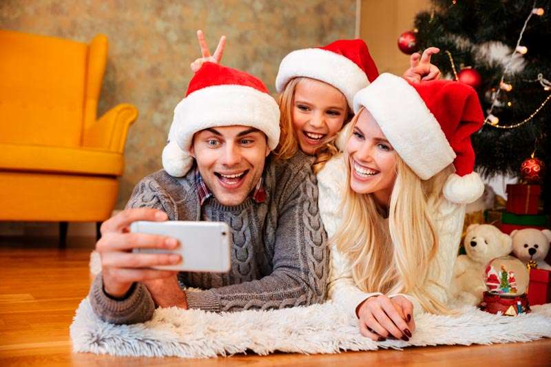 Familia en Navidad