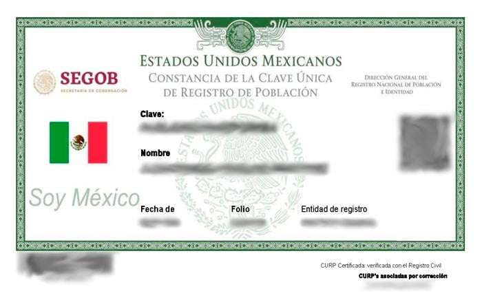 Curp Certificada