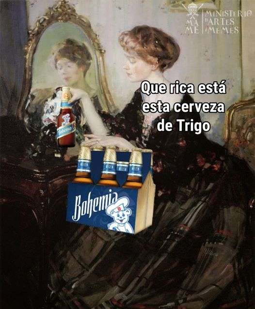 Meme, bimbo cerveza de trigo
