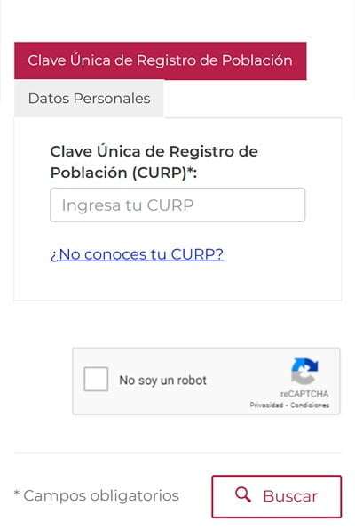 ¿No conoces tu Curp? (móvil)