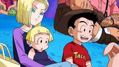 Krillin, Número 18 y Maron en familia