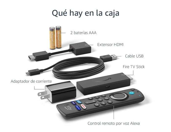 Fire TV Stick, contenido caja