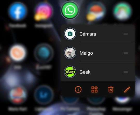 Menú oculto de WhatsApp para Android