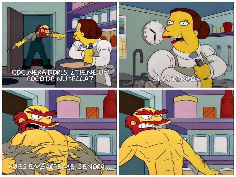 Meme nutella, conserje Willy y Doris