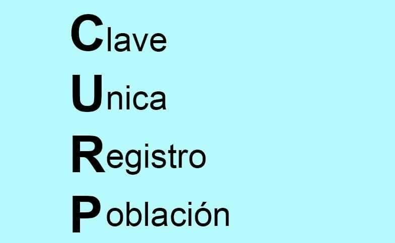 Siglas CURP