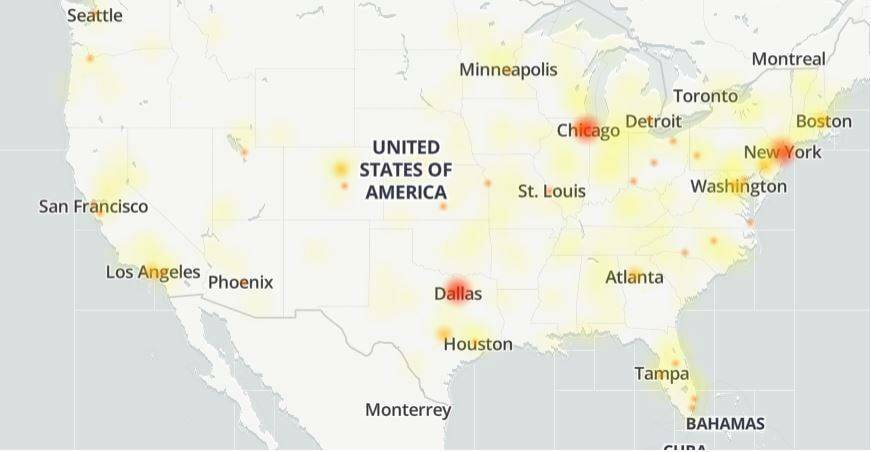La mayoría de los reportes de caída de la plataforma fue en Estados Unidos