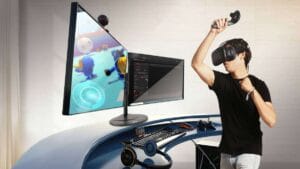 Gamer conectado a varios dispositivos