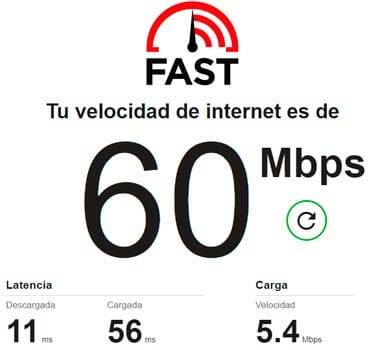 Test de velociad Fast (Netflix)