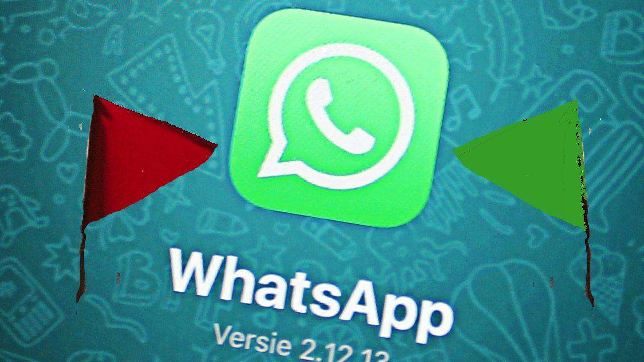 red flag y green flag en whatsapp