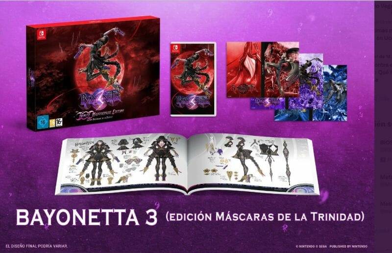 Bayonetta 3 Edición Máscaras de la Trinidad 