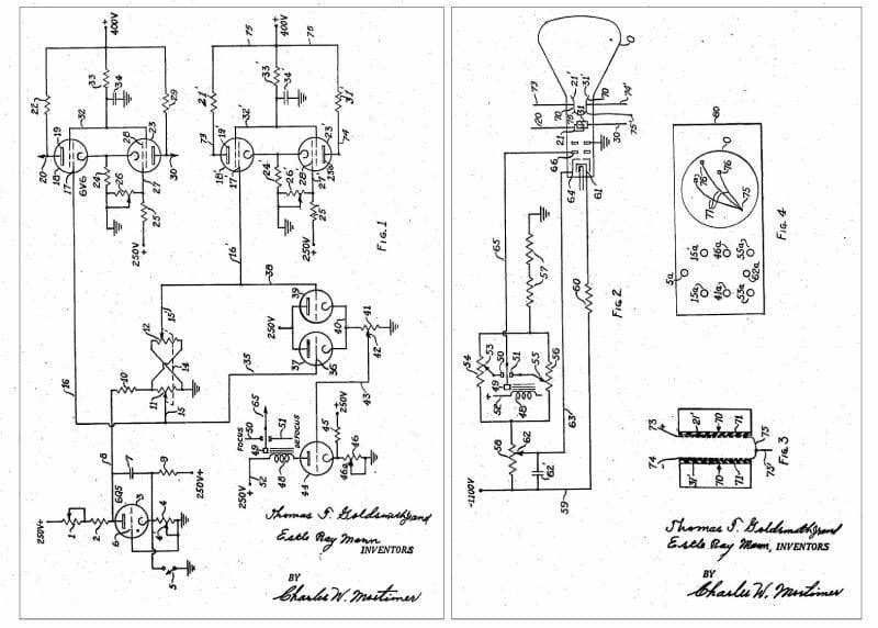 Diagrama del CRT, el primer videojuego de la historia