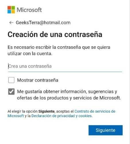 Crea una cuenta de Hotmail en 2022 | Reactívala e inicia sesión 4 crear contasena hotmail 1
