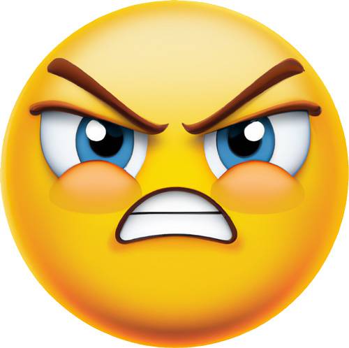 emoji cara enojada kawaii