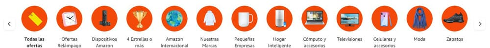 Barra de navegación, Amazon Buen Fin 2022