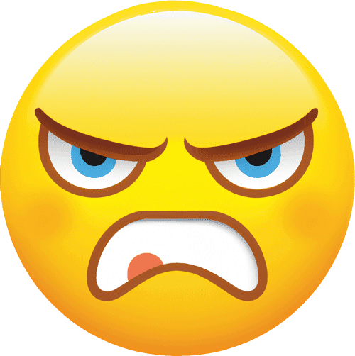 Emoticono Cara enojada con lengua de fuera