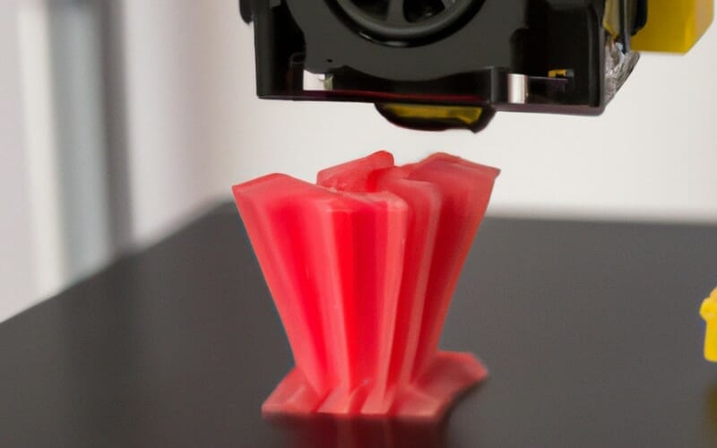 Forma impresa en 3D después del trabajo de ,modelado