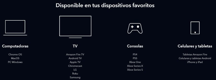 Dispositivos compatibles con Disney Plus