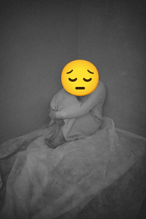 Depresión con carita triste