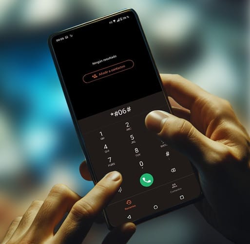 hombre obteniendo el numero IMEI marcando *#06#