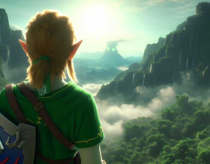 Link observando Hyrule