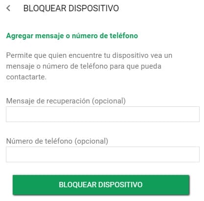 Bloquear dispositivo con Encontrar mi dispositivo de Google.