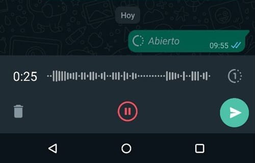 Envía audios que se autodestruyen en WhatsApp