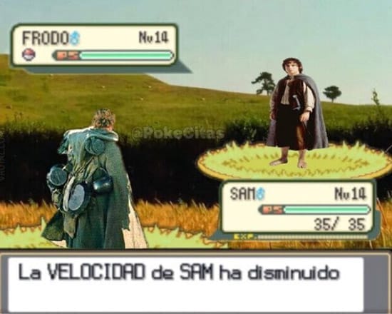 Meme 14 de febrero, La velocidad de Sam ha disminuído.