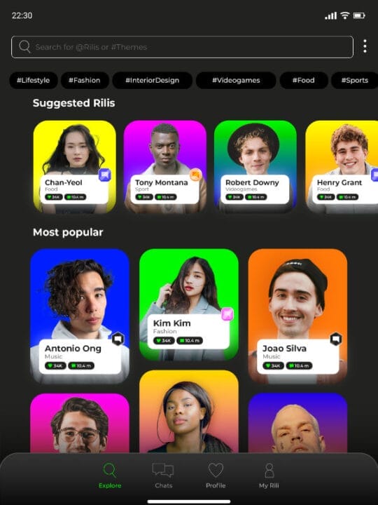 Perfiles en Rili para conversar con ellos