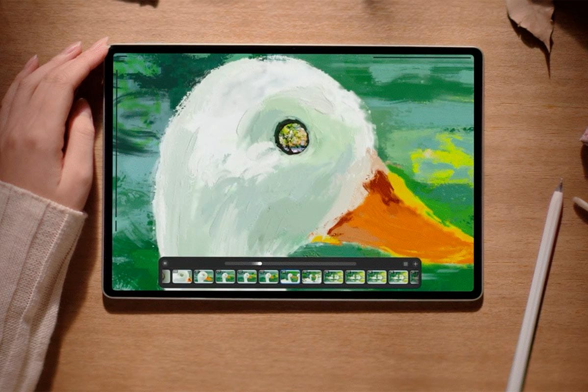 Ilusttración de la Huawei MatePad Pro 12.2” 2025 con una ilustración de programa de endición