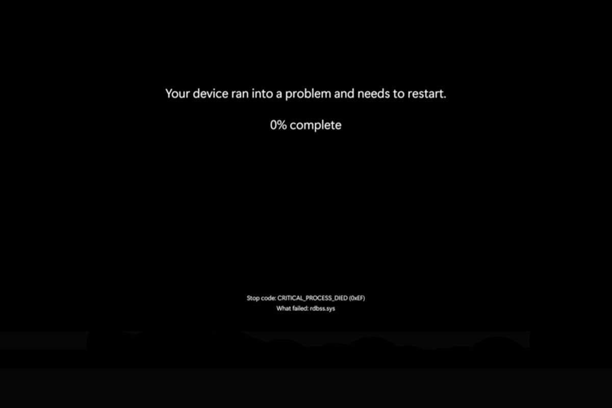 La nueva pantalla de error de Windows 11. Fuente: Microsoft.