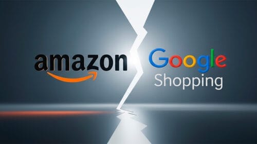 Imagen donde se muestra la ruptura de Amazon con Google Shopping
