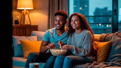 Pareja viendo Netflix