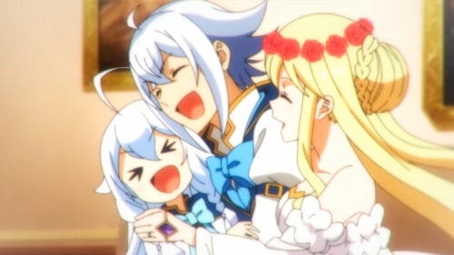 Captura de pantalla del tráiler de Reincarnated as the Daughter of the Legendary Hero and the Queen of Spirits