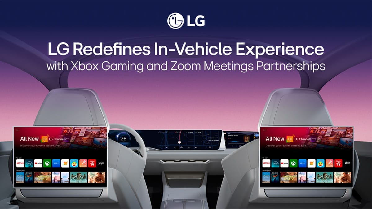 LG redefine la experiencia a bordo del vehículo con alianzas de juegos de Xbox y reuniones de Zoom