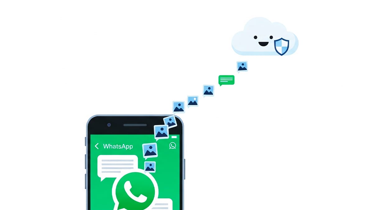 Ilustración WhatsApp respaldo en la nube
