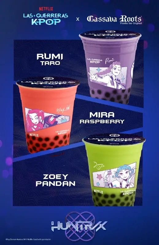 Cassava Roots lanza bebidas inspiradas en Las Guerreras K-Pop